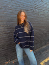 Navy Striped Sweater