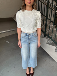 HIDDEN Nori High Rise Wide Pant - Light Blue