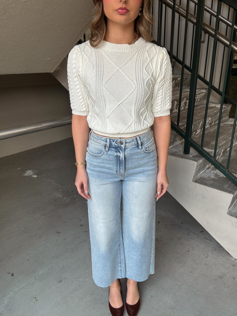 HIDDEN Nori High Rise Wide Pant - Light Blue