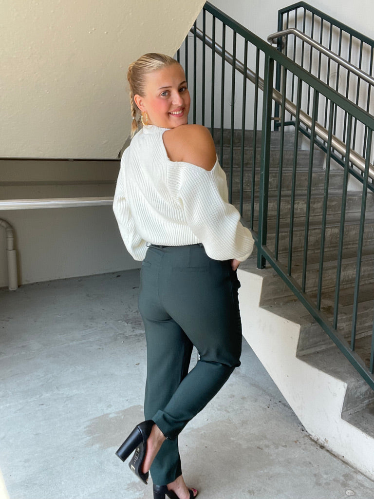 Gemstone Green Paperbag Pants