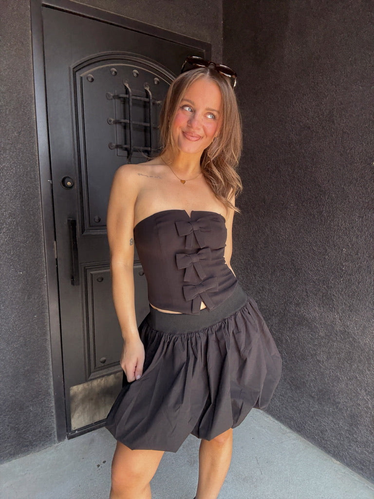 ASTR Strapless Bow Top