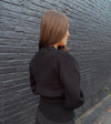 Gold Button Cardigan - Black