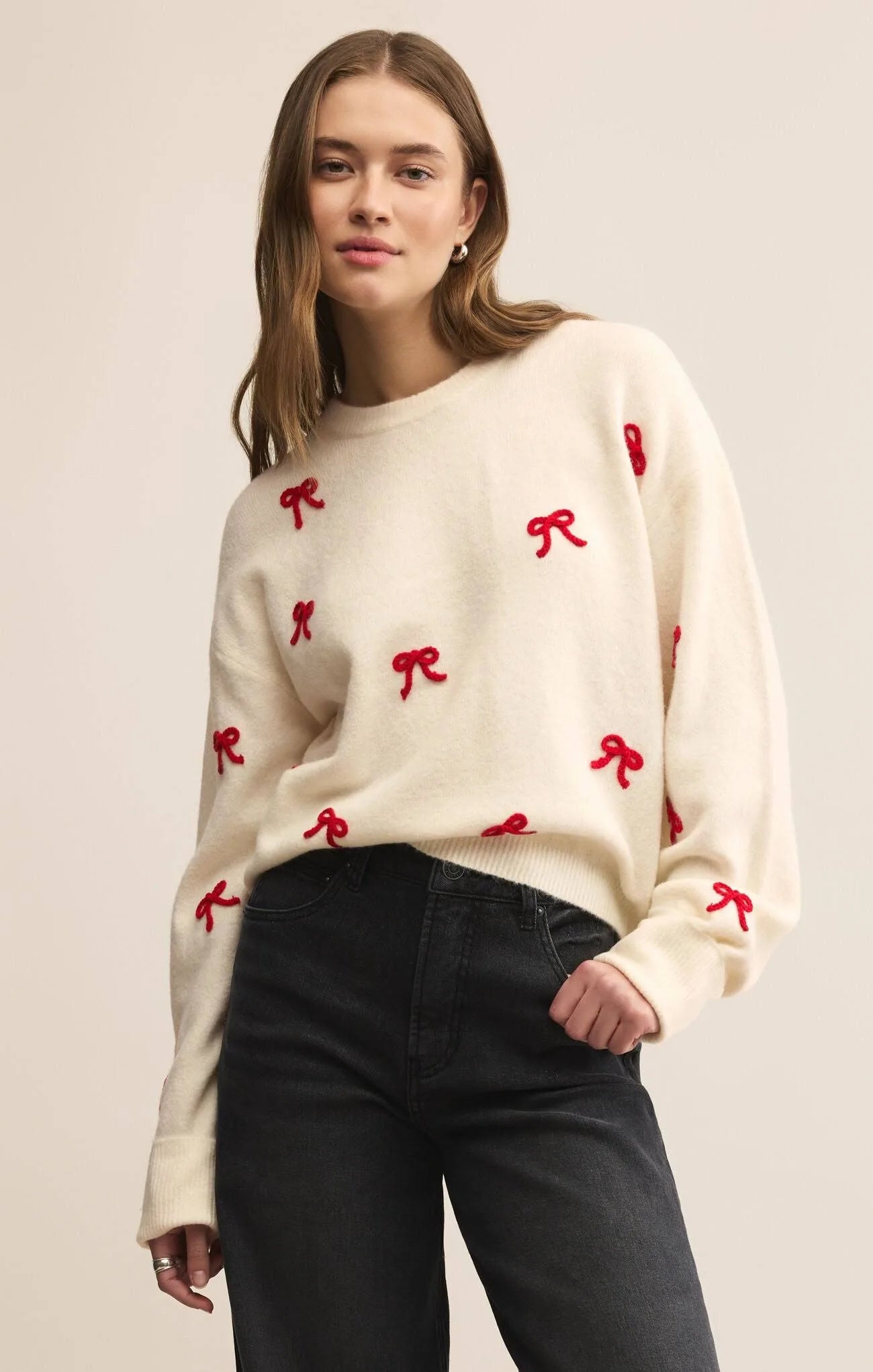 Z Supply Tie The Ribbon Bow Sweater