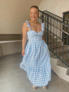 English Factory Gingham Midi Dress