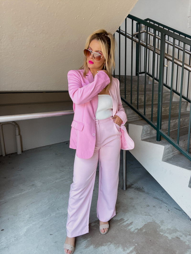 Endless Rose Classic Suit Trousers - Pink