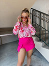 Endless Rose Floral Print Oversized Shirt