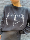 Dancing Skeletons Black Sweater