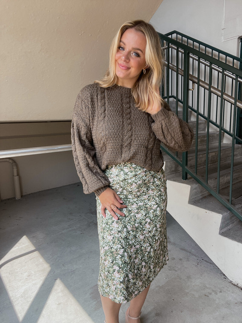 Sadie & Sage Sweet Escape Midi Skirt