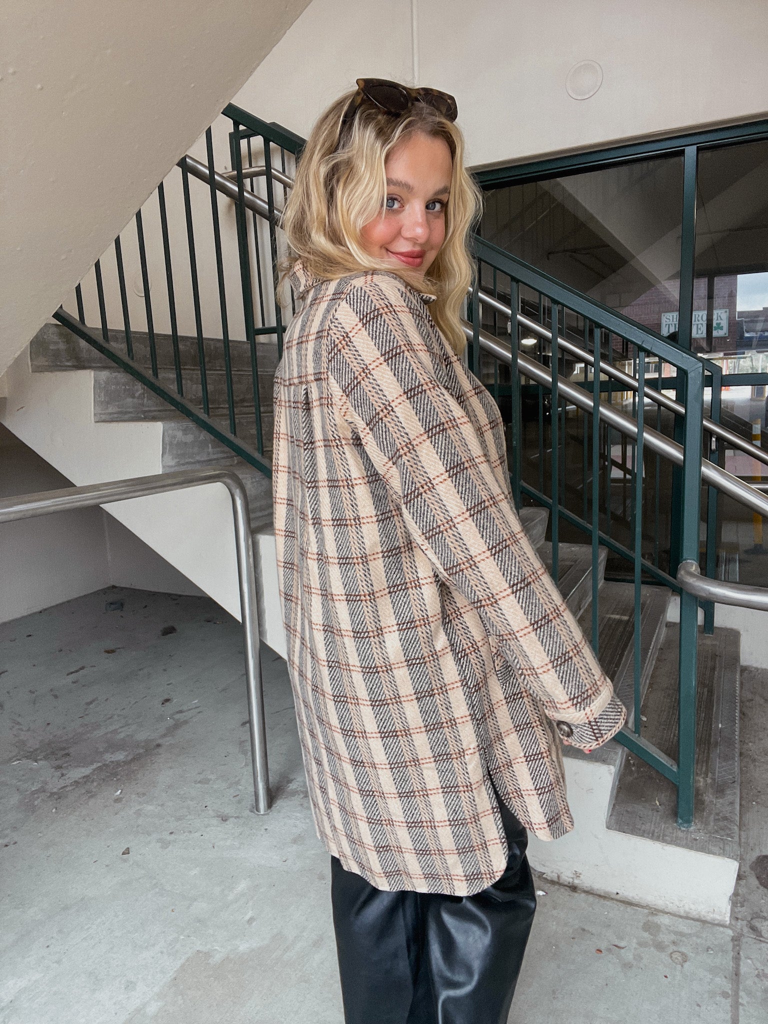 Sadie & Sage Bambi Plaid Long Shacket