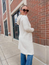 Hooded Open Cardigan - Cream