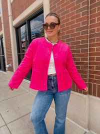 Pink Quilted Jacket