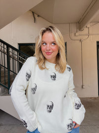 Cream Skull Sweater