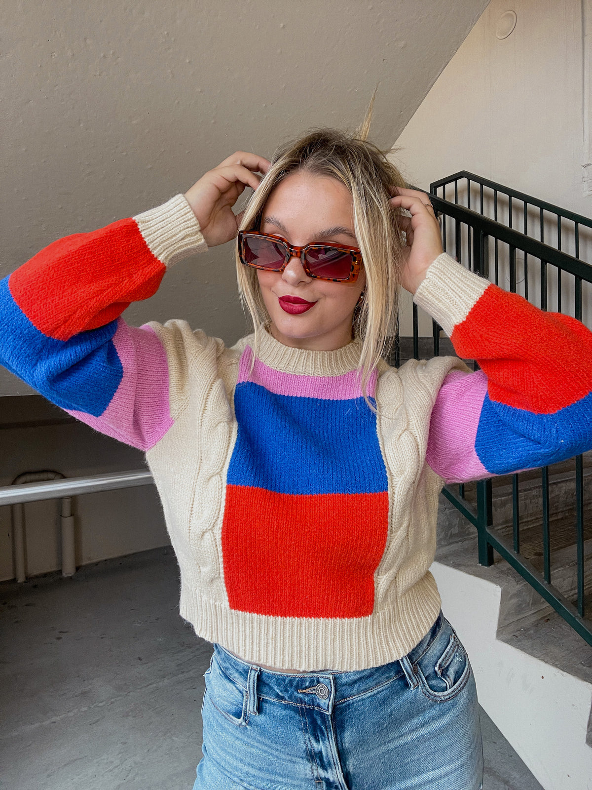 Deluc Brinsley Color Block Sweater