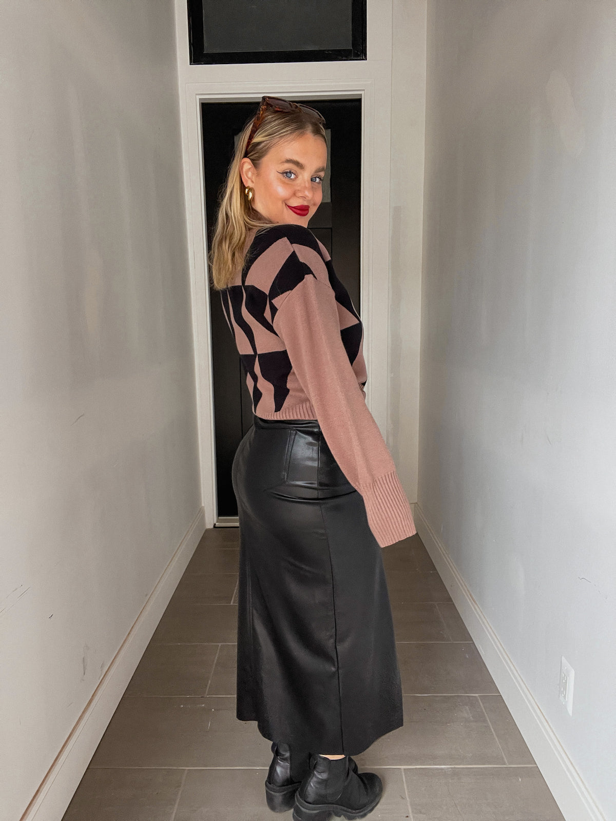 Asymmetric Skirt - Faux Leather