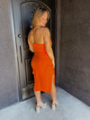 Adelyn Rae Dani O Ring Slip Dress - Orange