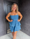 Denim Ruffle Dress