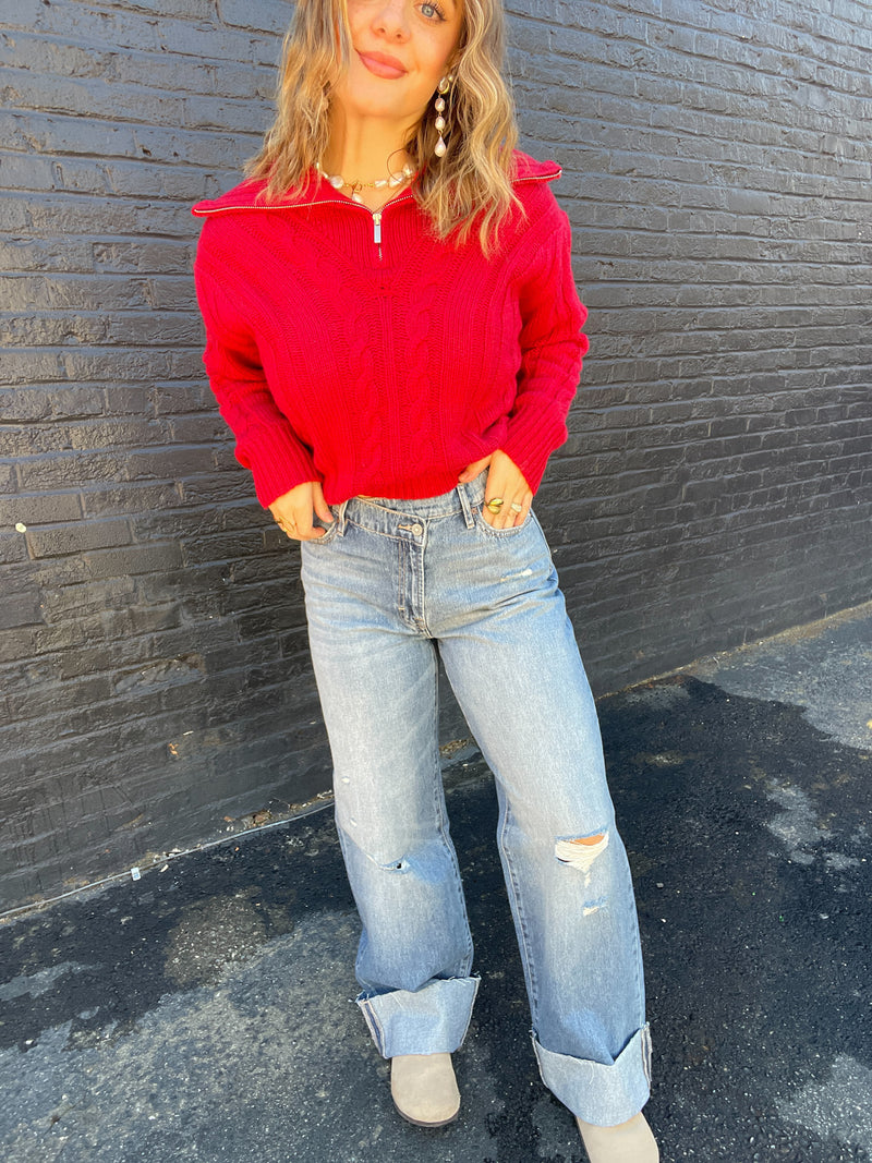 HIDDEN Logan Cuffed Dad Jeans
