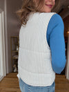 Stripe Tie Front Puffer Vest