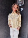 Button Up Bow Top - Butter
