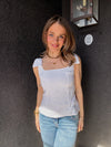 ASTR Jessica Bow Detail Sleeveless Top - White