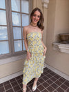 ASTR Asymmetrical Tiered Ruffle Midi Dress