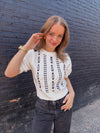 Contrast Stitch Sweater Top