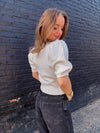 Contrast Stitch Sweater Top