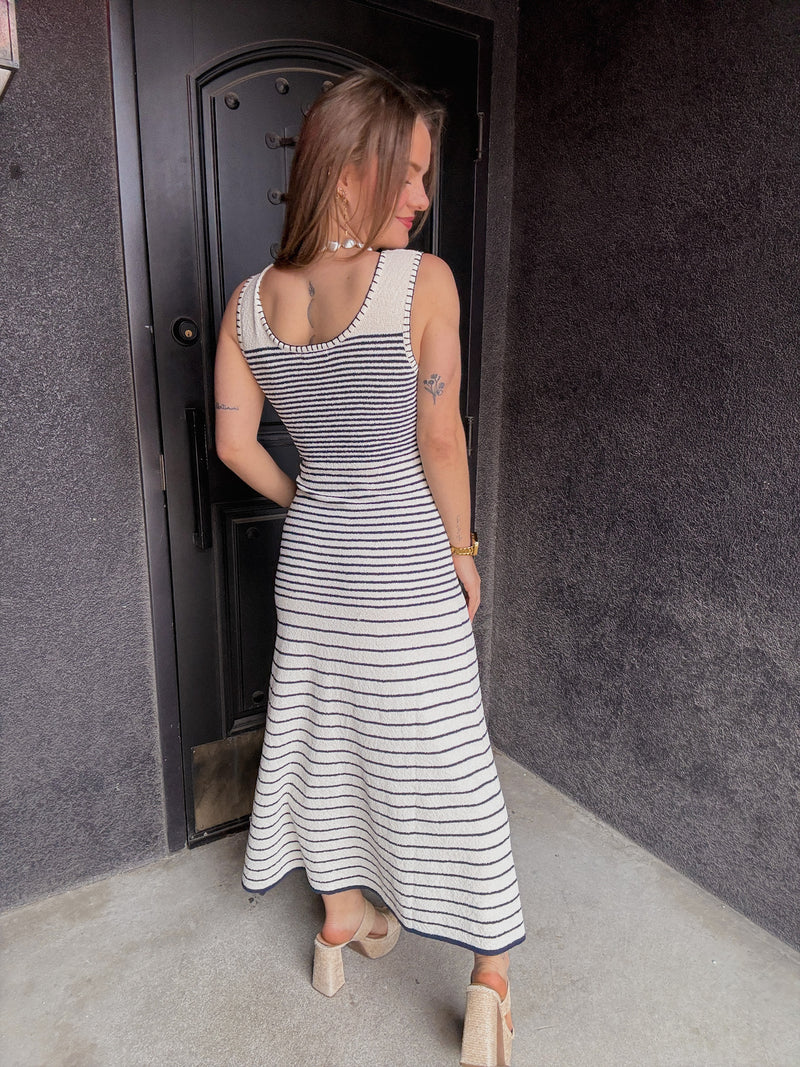 Navy Striped Tank Dress