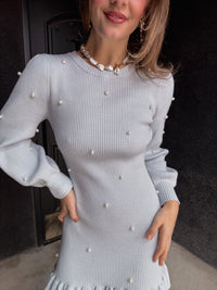 Powder Blue Pearl Mini Dress