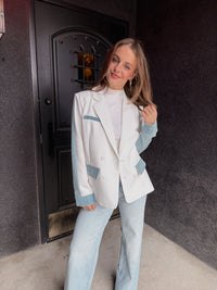 Mixed Denim Blazer