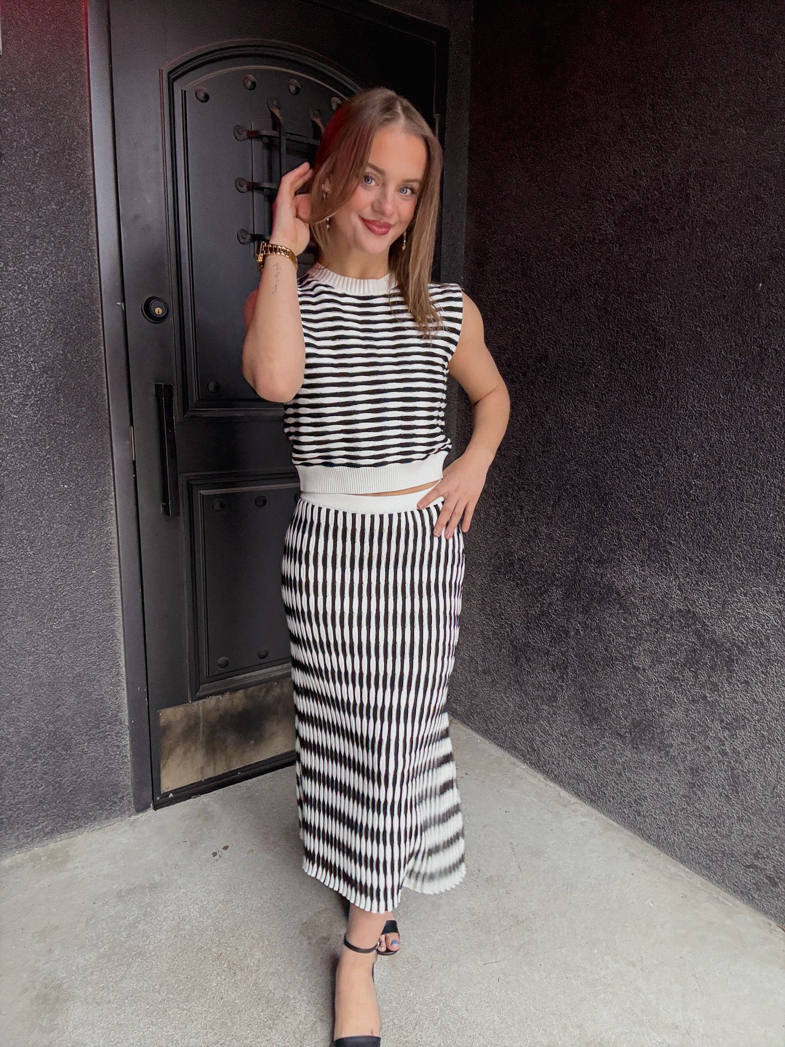 Lucy Paris Newport Knit Skirt - Black