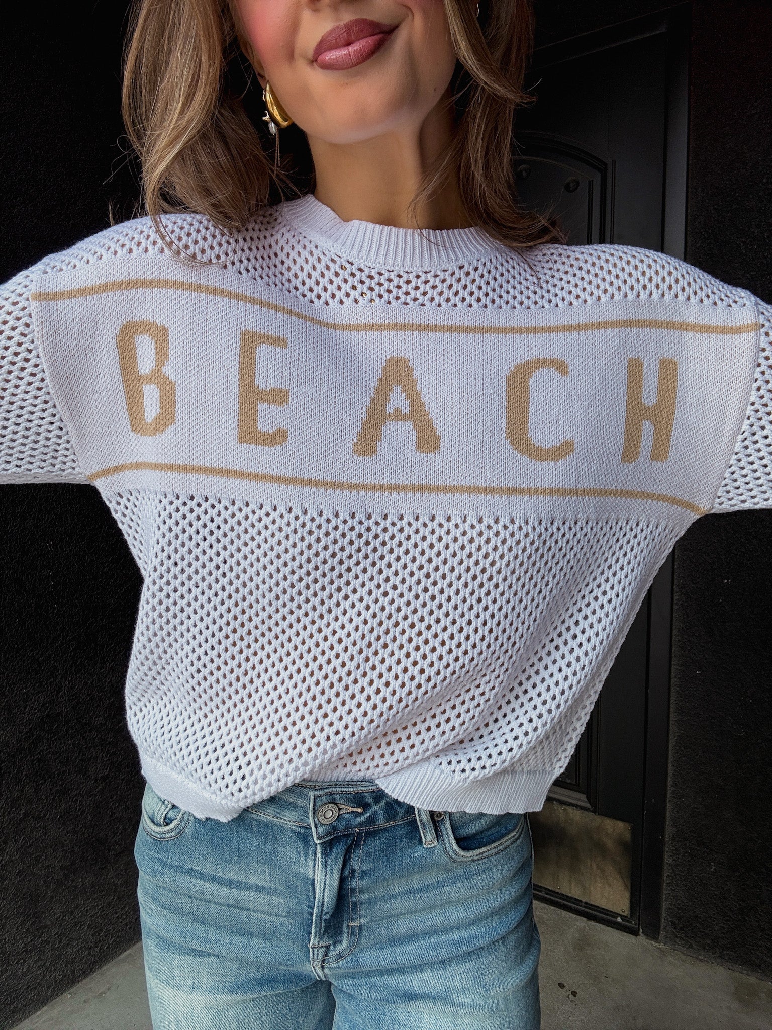 Beach Graphic Knit Sweater