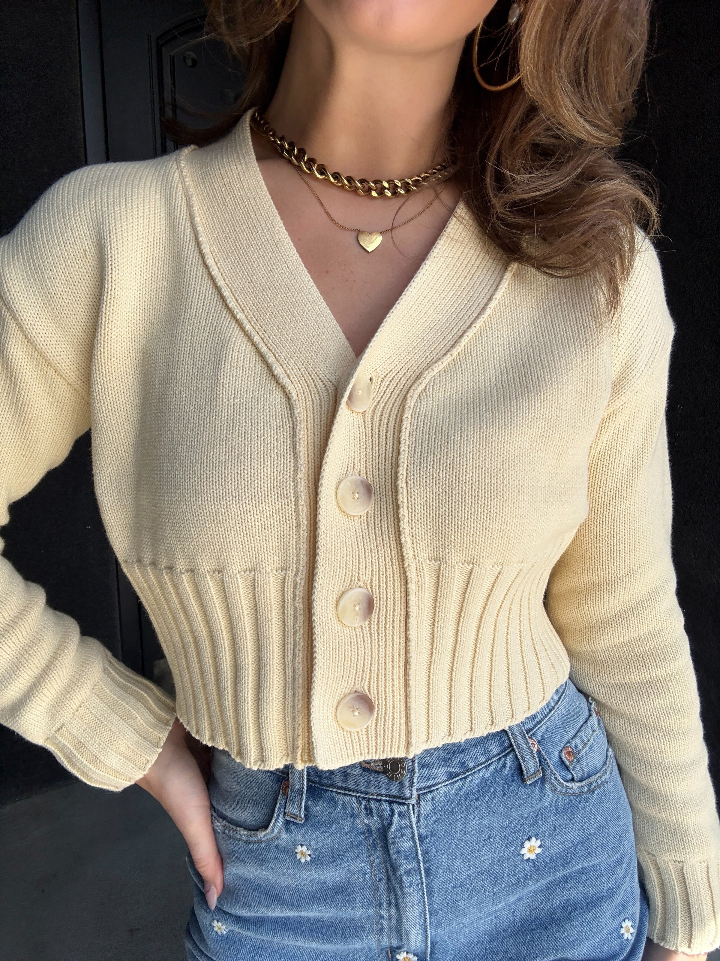 Daze Eden Cropped Cardigan