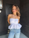 Halter Neck Peplum Top