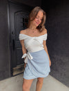 Boucle Skirt - Light Blue