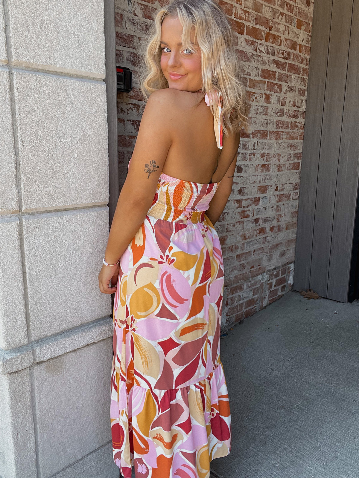 Sadie & Sage Sunset On The Shore Halter Midi Dress