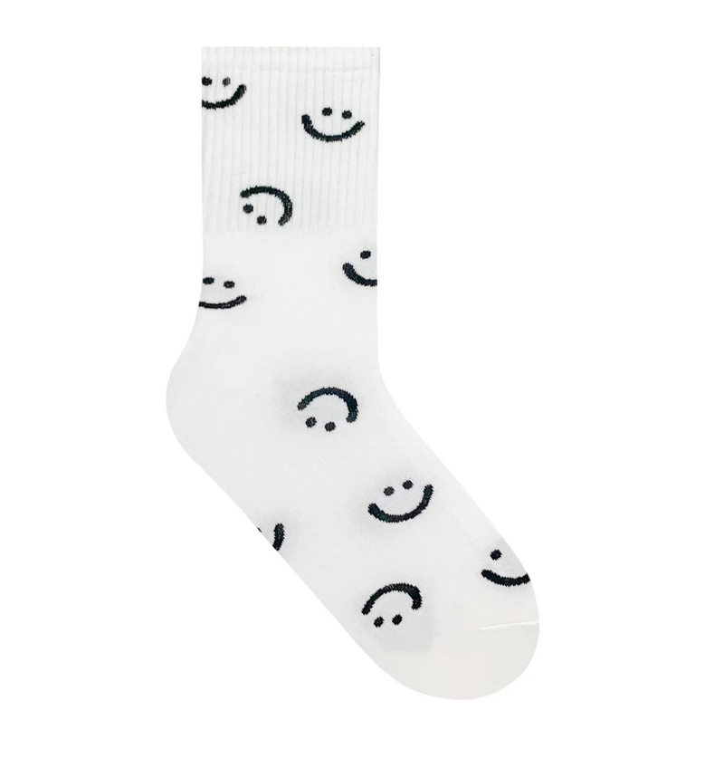 Multi Smile Socks - White