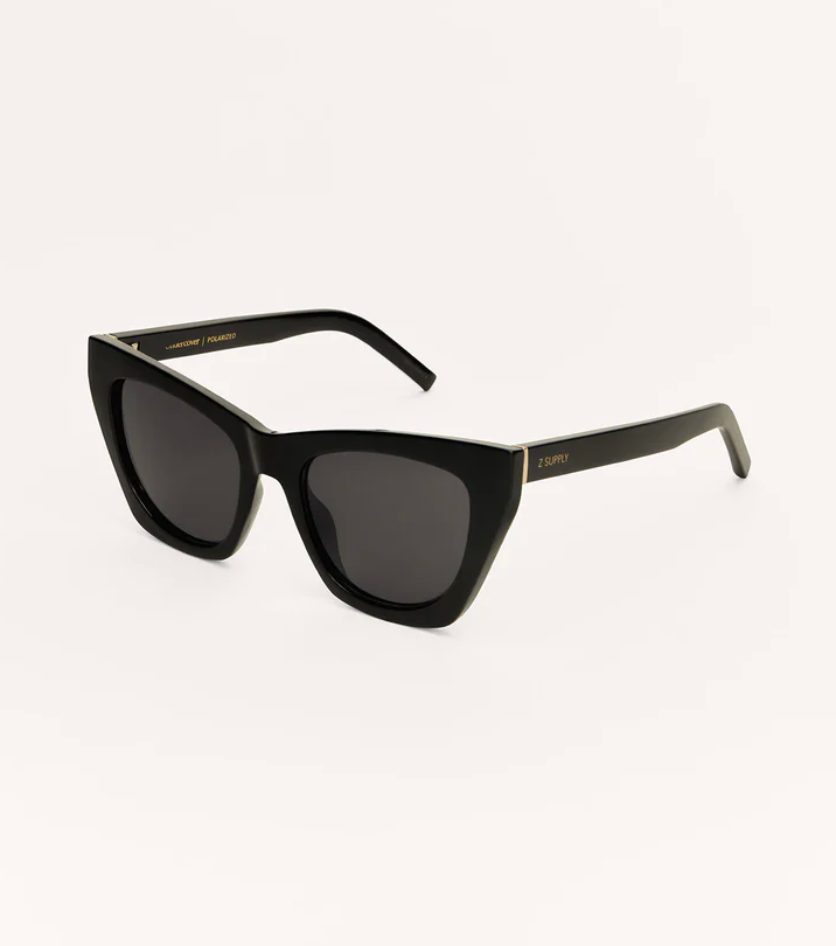Z Supply Undercover Polarized Sunglasses - Polished Black Gray