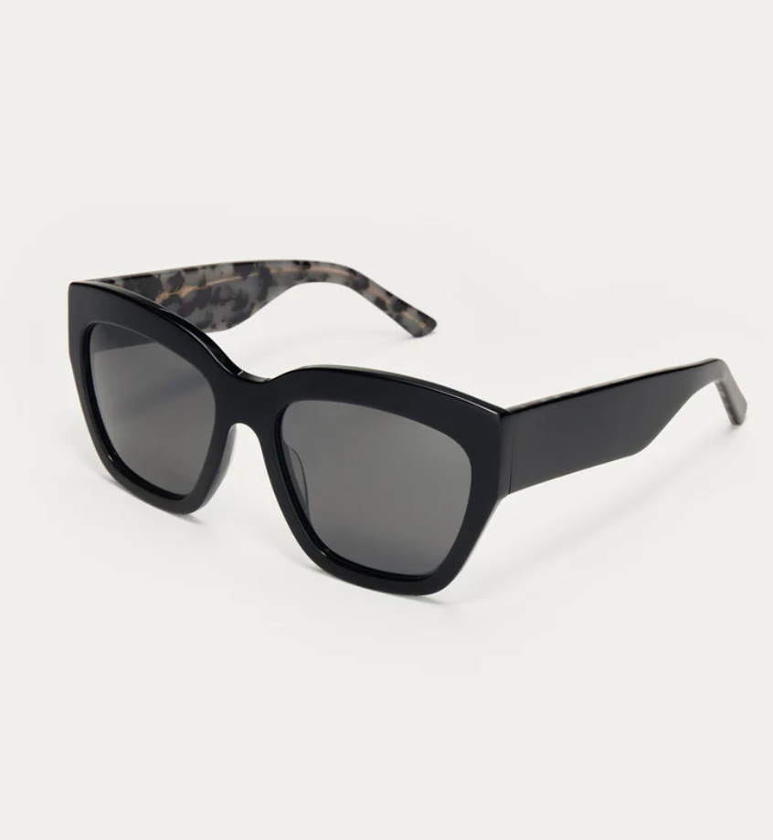 Z Supply Iconic Polarized Sunglasses - Polished Black Gray