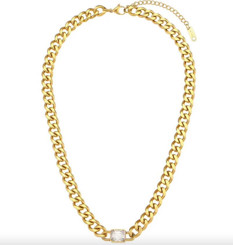 Chain W/Diamond Pendant Necklace