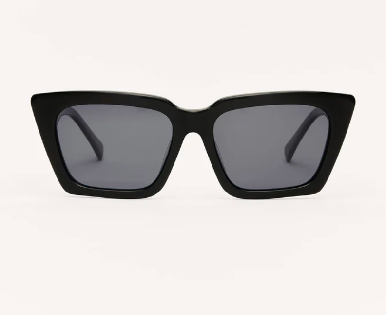 Z Supply Feel Good Polarized Sunglasses - Polished Black Gray