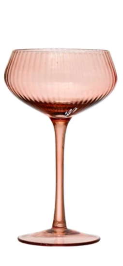 Stemmed Champagne Glass - Pink