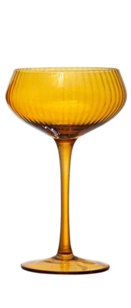 Stemmed Champagne Glass - Yellow