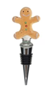 Wine Stopper - Gingerbread Man