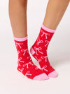 BOW SOCKS,RED