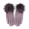 Extra Furry Pom Pom Gloves: Royal Blue