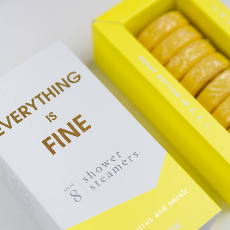Everything Is Fine - Aromatherapy Shower Steamers - Sea Salt, Citrus & Neroli - Set of 8