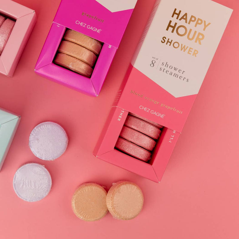 Happy Hour Shower - Aromatherapy Shower Steamers - Blood Orange Grapefruit - Set of 8