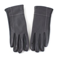 Faux Leather Gloves: Wine
