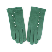 Danube Gloves w/Faux Pearl: Tomato